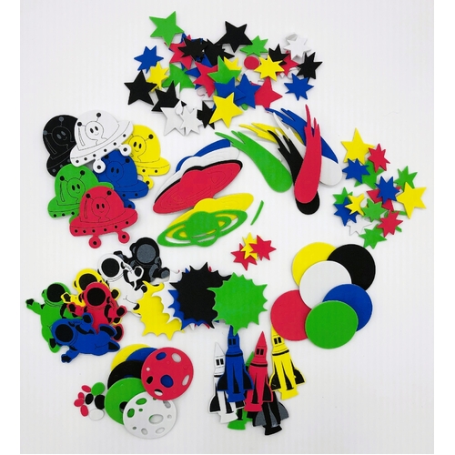 Shamrock Craft Adhesive Foam Shapes - Space