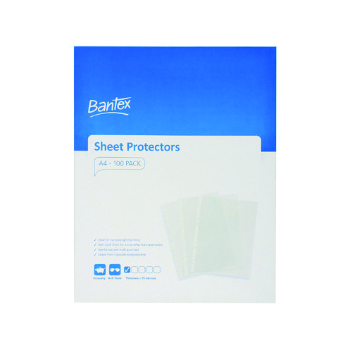 Bantex Plastic Sheet Protectors 