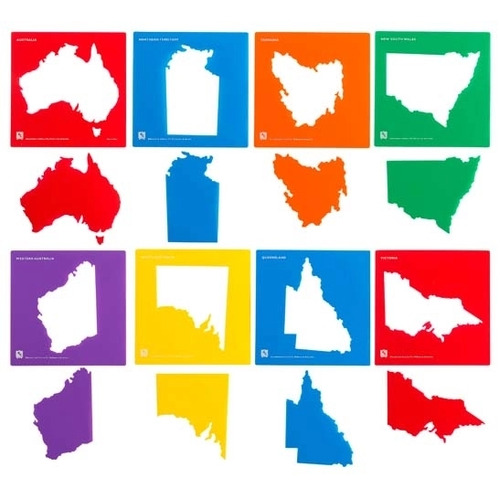 EC Stencil Set - Australia & State Maps