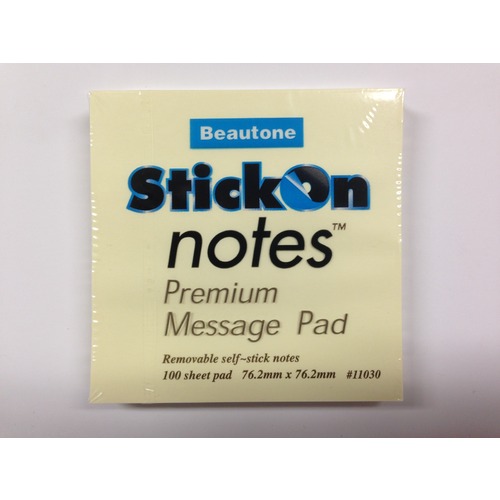 Beautone Stick On Notes 76mm x 76mm
