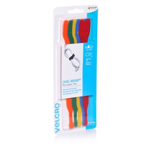 Velcro® Reusable Ties Assorted Colours