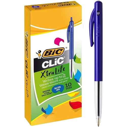 Bic® Clic Xtra Life Medium Ballpoint Pen Blue