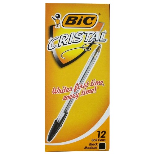 Bic Cristal Medium Ballpoint Pen Black
