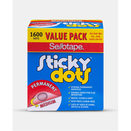 Sellotape Sticky Dots Permanent  box of 1600