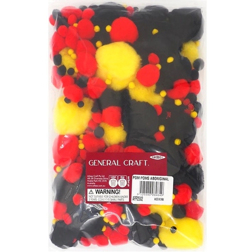 Arbee Pom Poms Aboriginal Colours