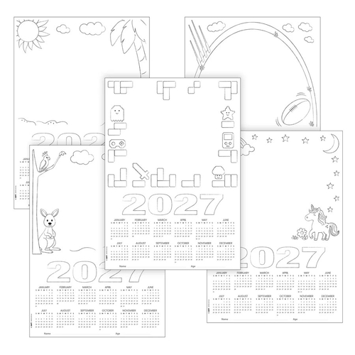 Zart Calendar Blanks 2027
