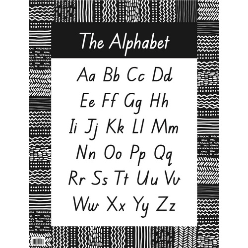 Australian Teaching Aids Laminated Chart The Alphabet - QLD Handwriting