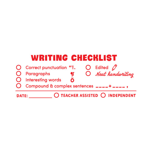 Australian Teaching Aids Teacher's Stamp Writing Checklist