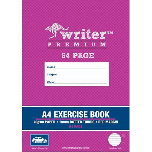 Writer Premium Exercise Book Dotted Thirds - Car