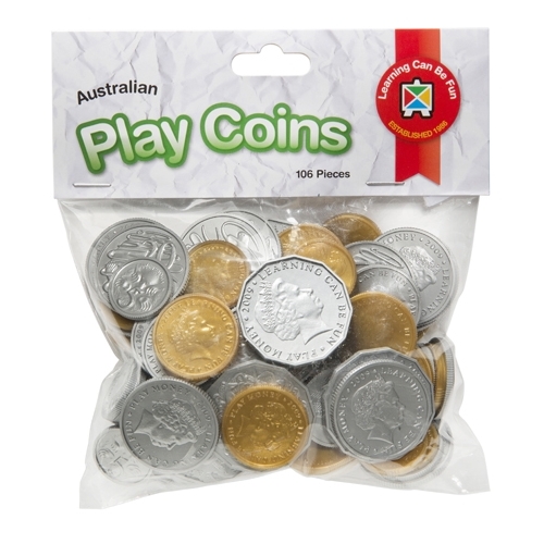 plastic play coins