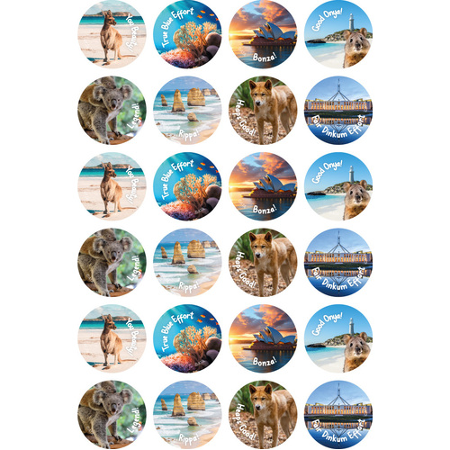 ATA Merit Stickers - Aussie Lingo (Photo)