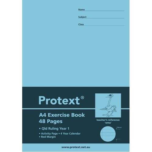 Protext Exercise Book Qld Ruled Year 1 - Emu