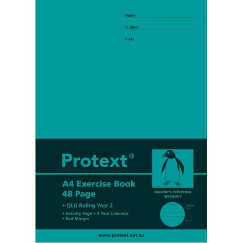 Protext Exercise Book Qld Ruled Year 2 - Penguin