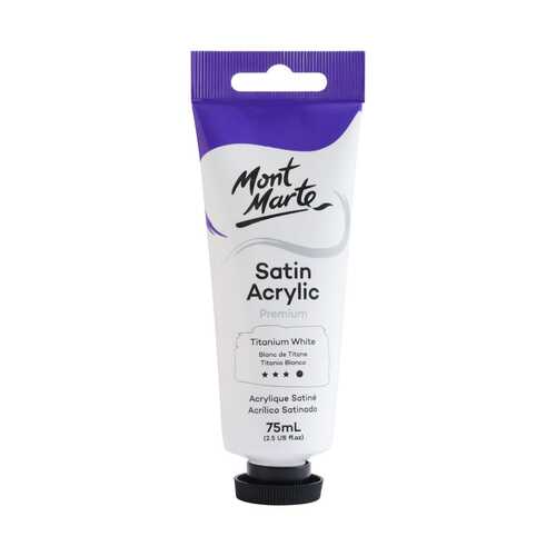 Mont Marte Premium Satin Acrylic Paint - Titanium White