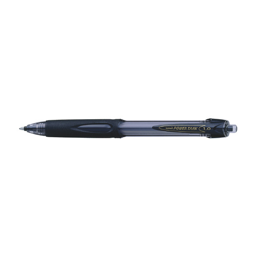 uni Power Tank Retractable Ballpoint Pen - Black