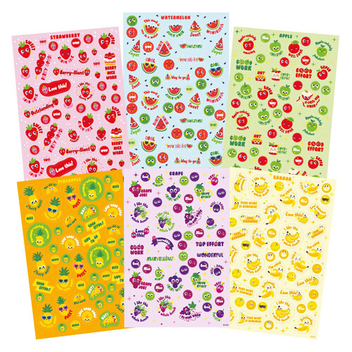 Australian Teaching Aids Scratch & Sniff Merit Fruit Stickers