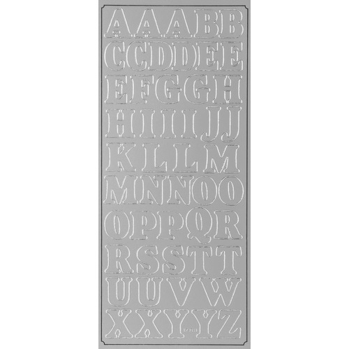 Gold and Silver Letters and Numbers Stickers