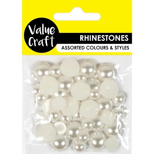 Vale Craft Rhinestones Pearl Domes