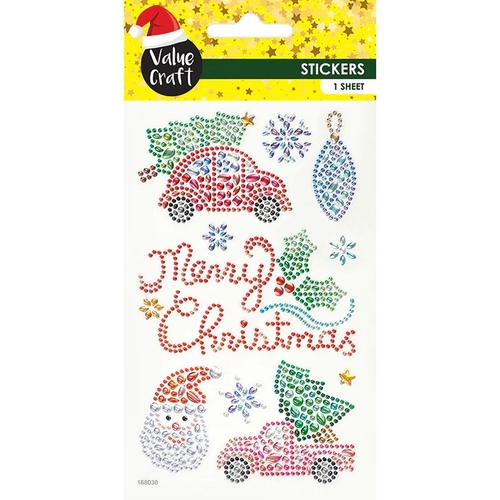 Value Craft Christmas Crystal Stickers Merry Christmas