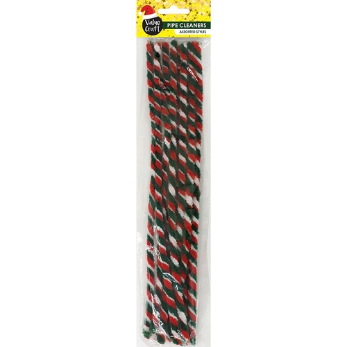 Value Craft Chenille Stems Christmas Candy Twist